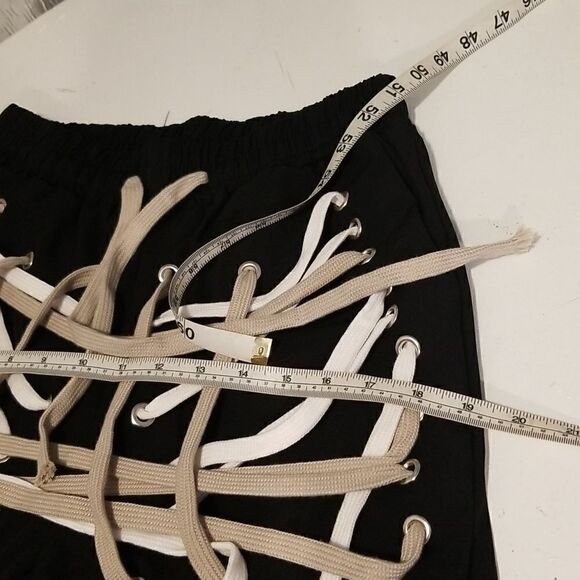 Unusual unique corset black trousers pants medium NWOT - Picture 9 of 15